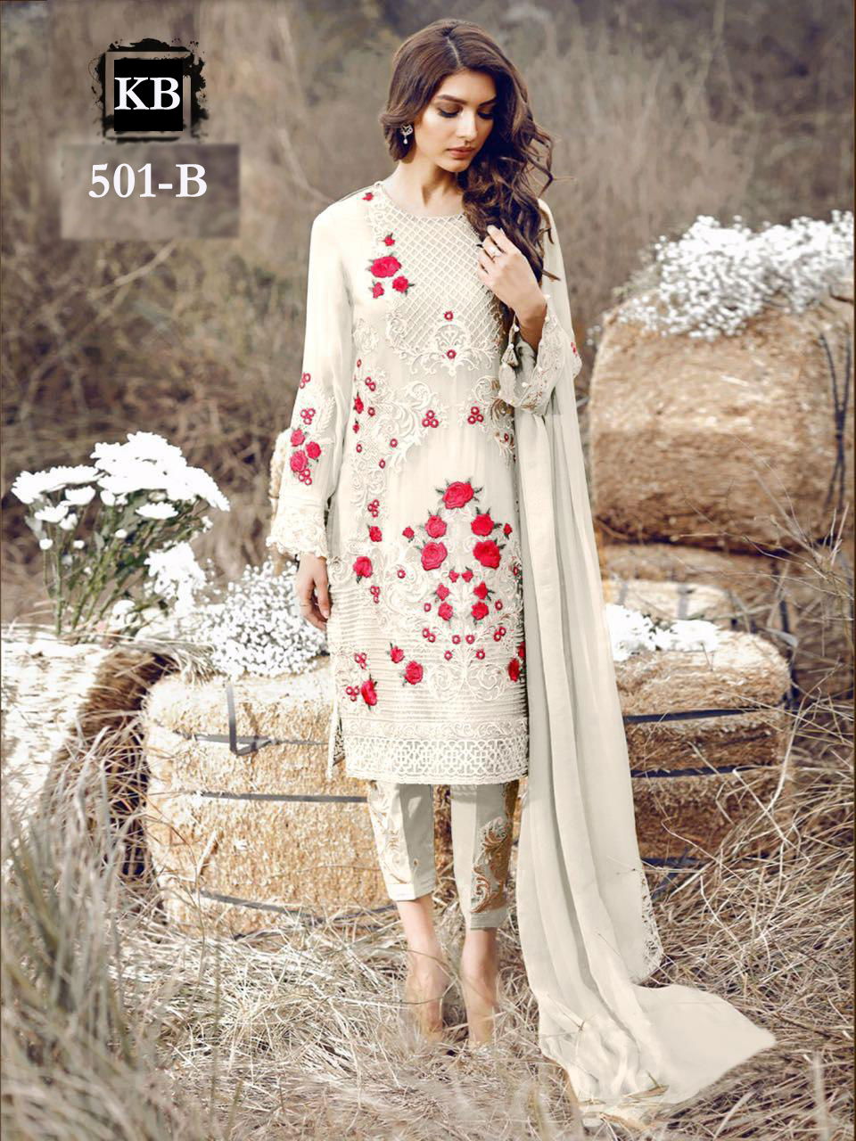 Kb Super Hit 501 Pure Georgette Heavy Salwar Suits
